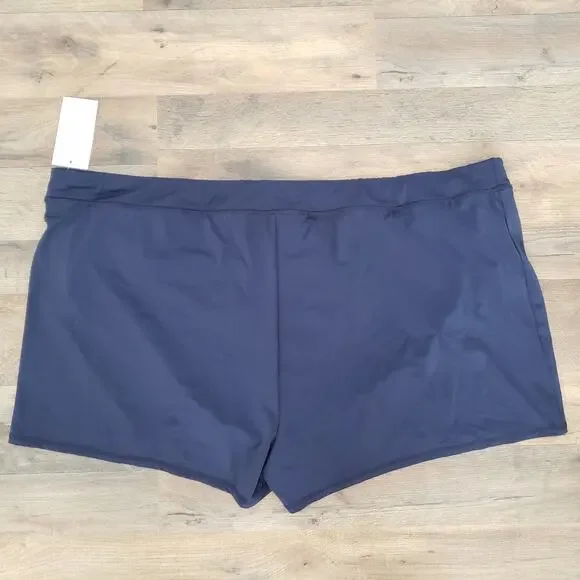 Swimsuits for All NWT Women's Size 30 Navy Blue Swim Shorts Double Layer - Picture 4 of 5